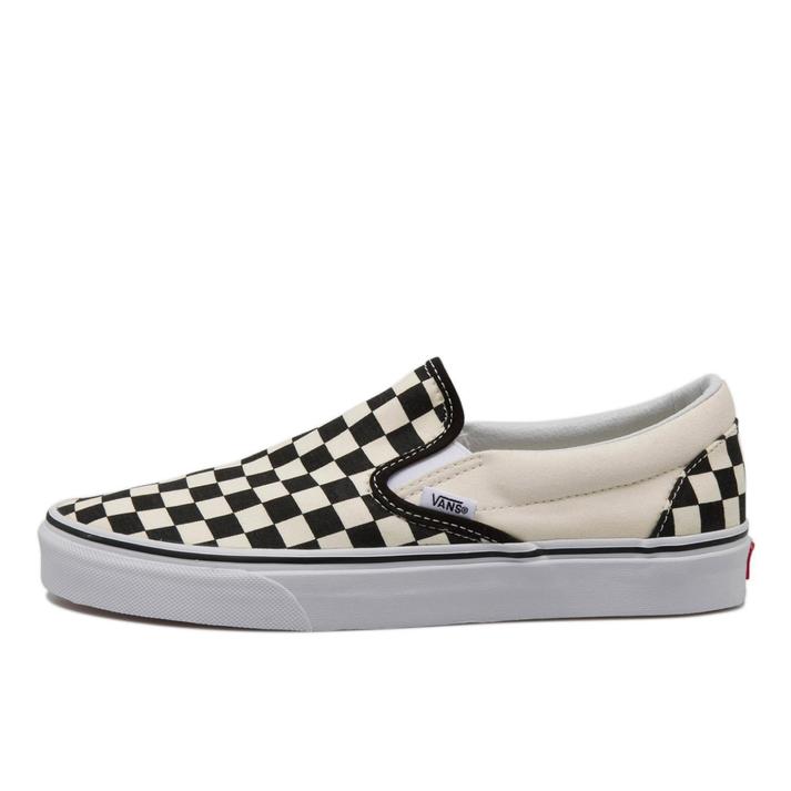 yz yVANSz @Y SLIP ON* Xb| VN000EYEBWW BLK/WHT CHK/WHT 12(30cm)