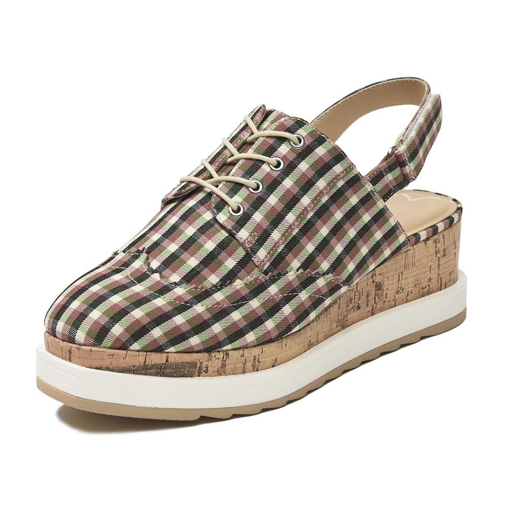 レディース Nuovo ヌオーヴォ Su Sq Ox Sep 6 オックスフォードサンダル Nc Pink Check Abc Mart 公式通販