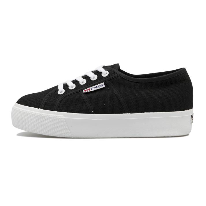 レディース 【SUPERGA】 スペルガ 2735-COTW 2735コットン S00CLL0 BLACK-Wht A91 39(24.5-25cm)