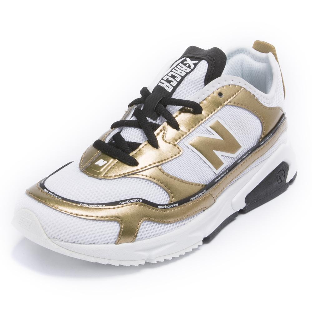 new balance white with gold