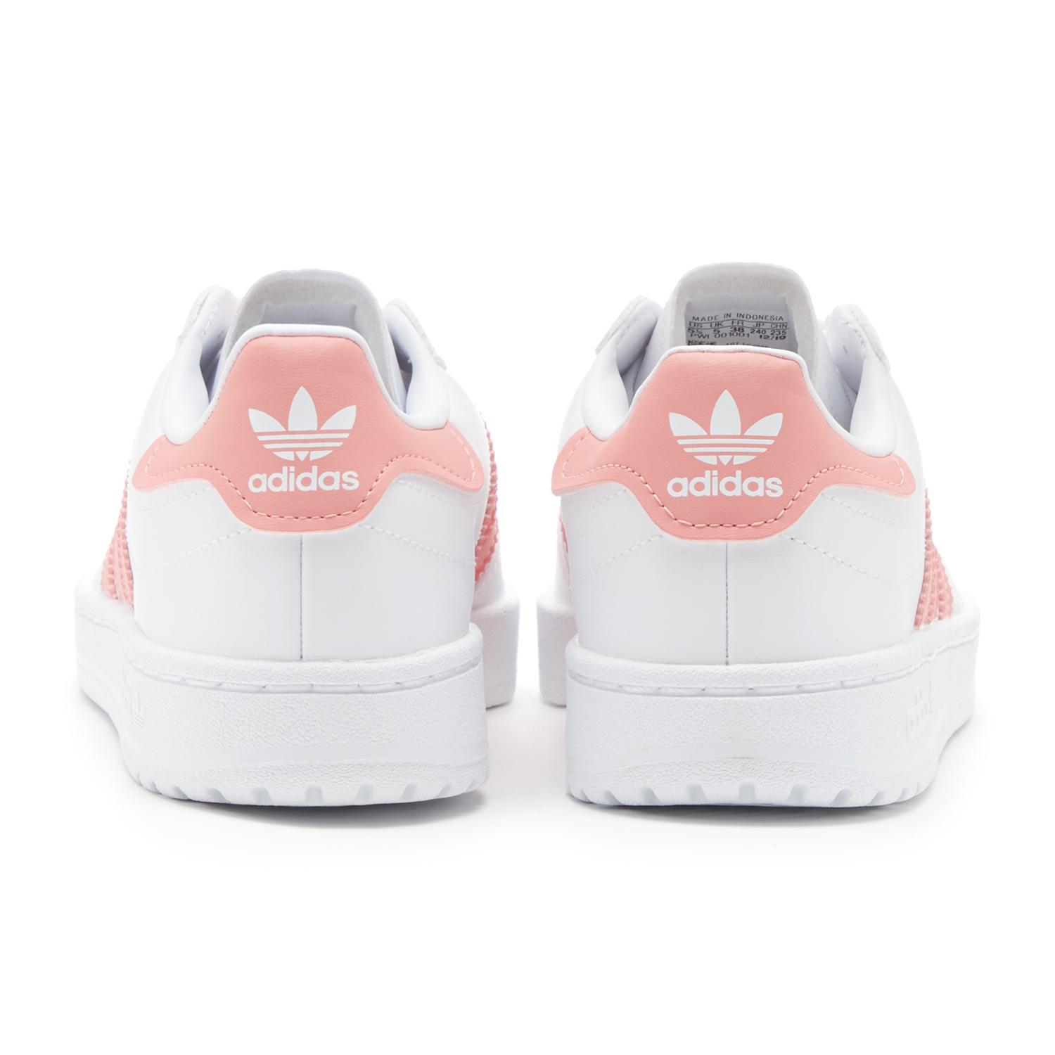 レディース Adidas アディダス Team Court J チームコート Eg90 Abc限定 Wht Pnk Blk Abc Mart 公式通販