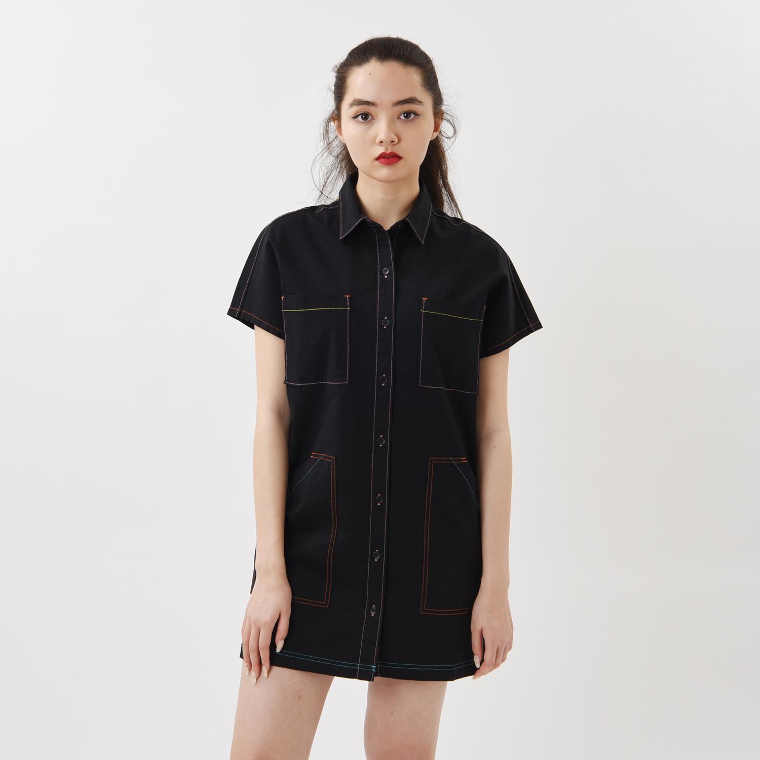 Vans ヴァンズ Wm Thread It Dress ワンピース Vn0a4mvhblk Black Abc Mart 公式通販