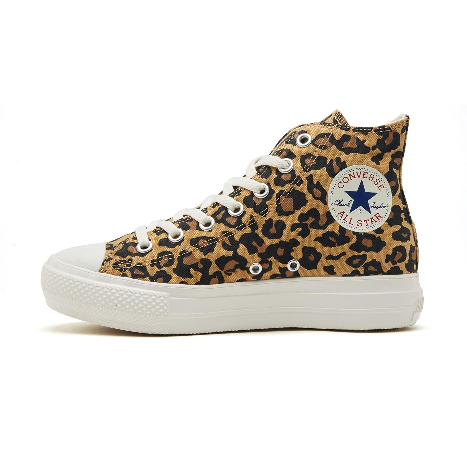 レディース Converse コンバース As Light Plts Leopard Hi オールスター ライト Plts レオパード Hi Brown Abc Mart 公式通販