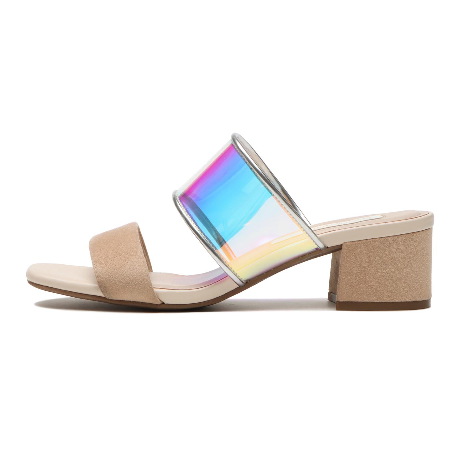 レディース Nuovo ヌオーヴォ Sq Clear Ml 4 5 スクエアクリアミュール ４ ５ Ne Beige Abc Mart 公式通販