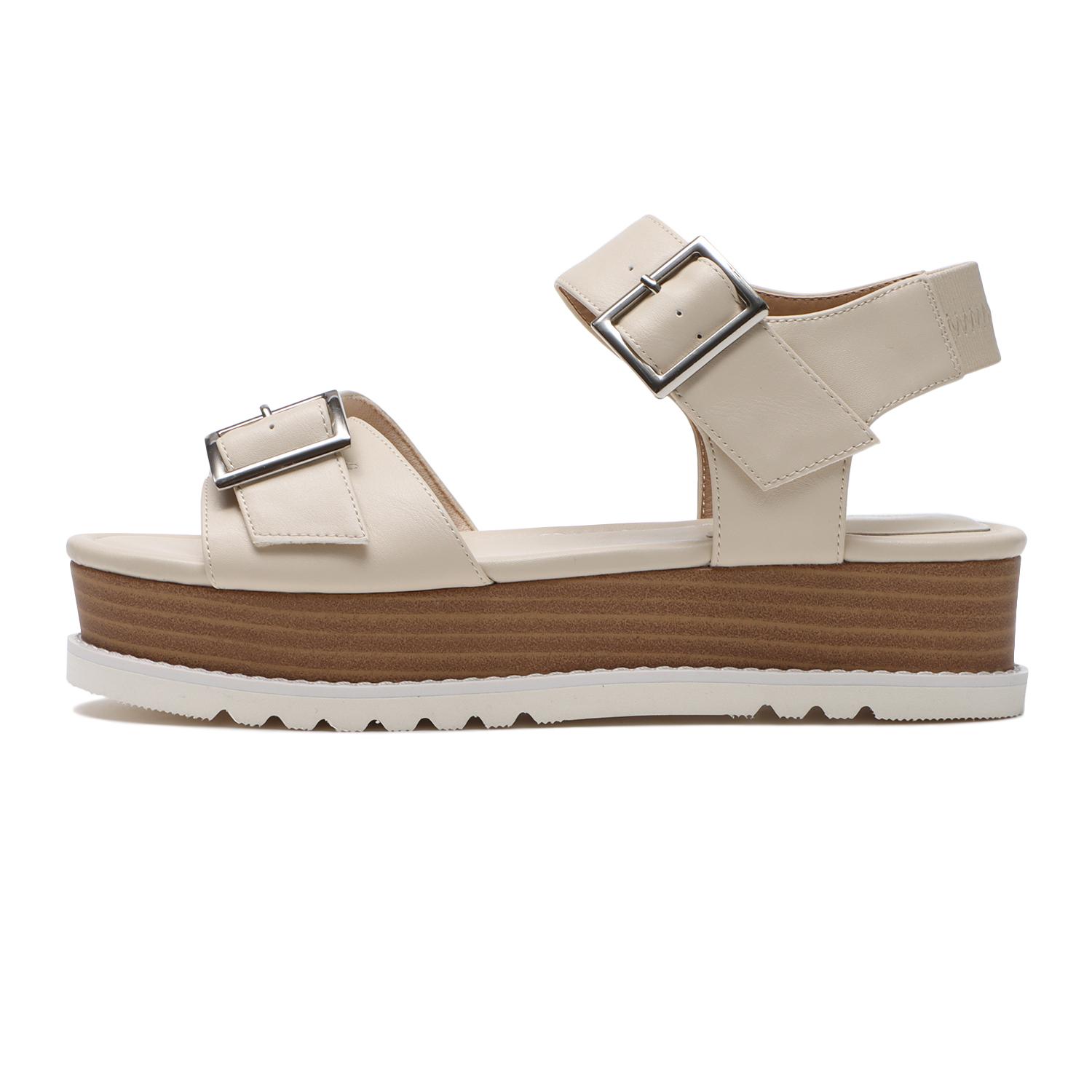 レディース Nuovo ヌオーヴォ Belt W Wdg Snd4 ベルトダブルウエッジサンダル４ Nc Ivory Abc Mart 公式通販