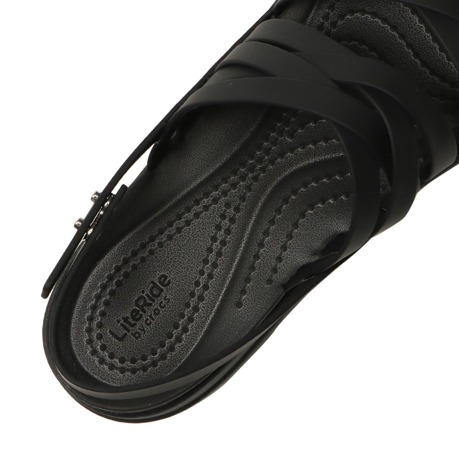 crocs brooklyn strappy low wedge w