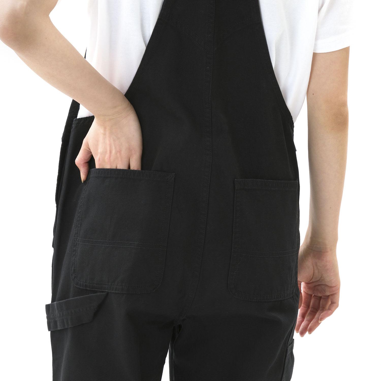 【vanson】ブラックオーバーオール Mサイズ VANS】 ヴァンズ W GROUND WORK OVERALL オーバーオール