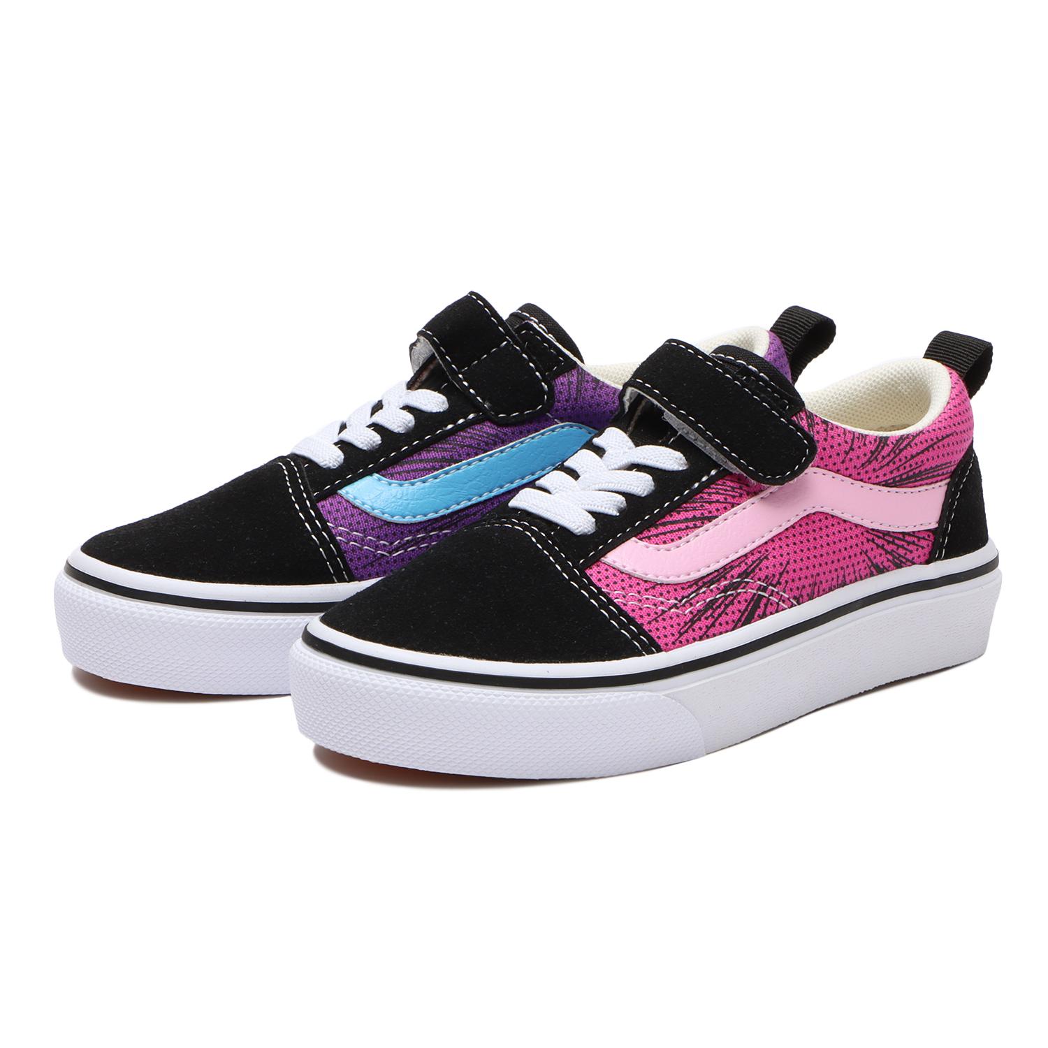 キッズ Vans ヴァンズ Old Skool 15 22 キッズ オールドスクール V36cs Comic Pink Purple Abc Mart 公式通販