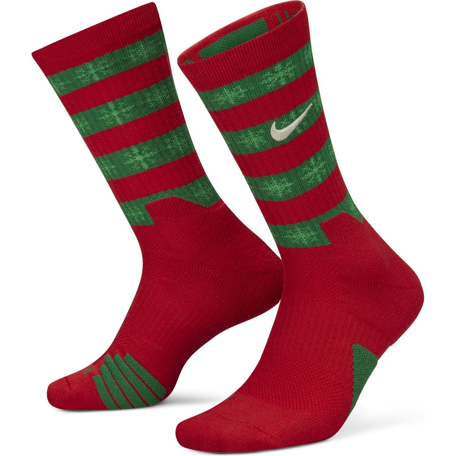 NIKE】 ナイキ M NK ELT CREW- XMAS ソックス DA5097 657UNVRED/WHITE