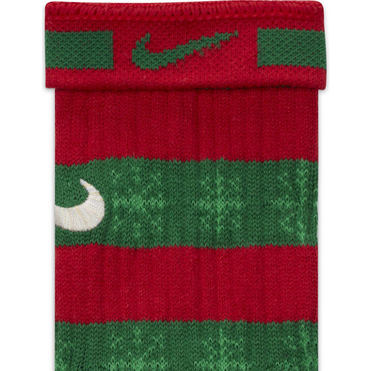 NIKE】 ナイキ M NK ELT CREW- XMAS ソックス DA5097 657UNVRED/WHITE