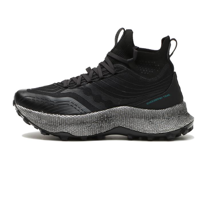 yz fB[X ySAUCONYz TbJj[ WMNS ENDORPHIN TRAIL MID EBY GhtB gC ~bh S10646-05 BLACK/GRAVEL 6H(23cm)