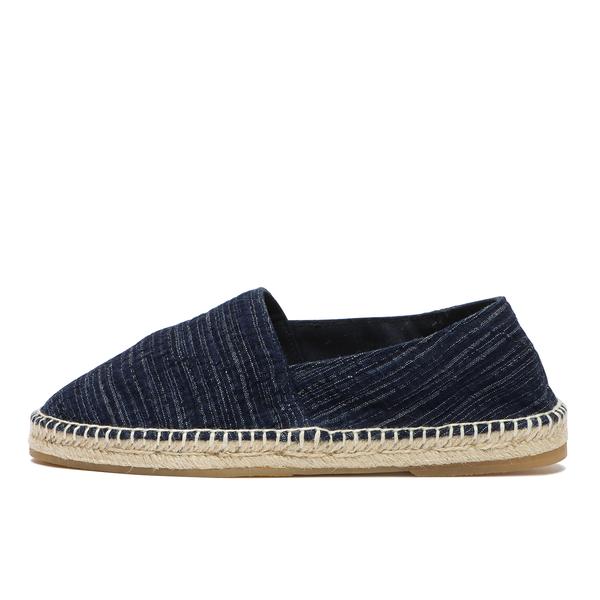 PORTER CLASSIC エスパドリーユ (メンズ) カスリ ブルー 25.5cm