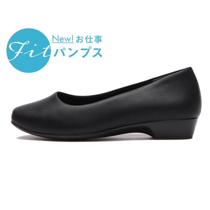 yz fB[X yABC SELECTz G[r[V[ZNg WEDGE PUMPS 2.5 EGbW pvX 2.5 W5012 BLACK 23cm