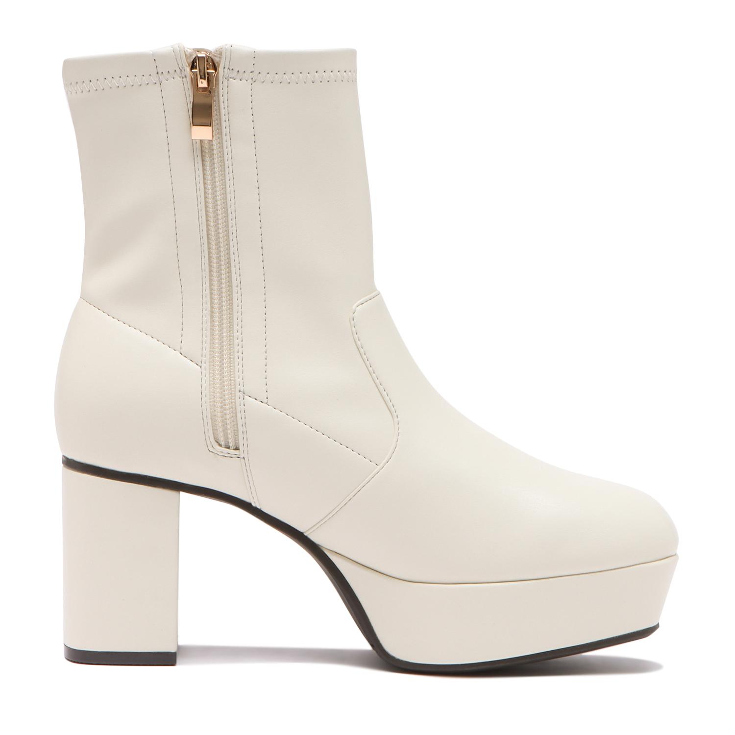 ホワイトプラットフォームブーツ プラットフォームブーツ[品番：MKSW0061839]｜RESEXXY（リゼクシー）の