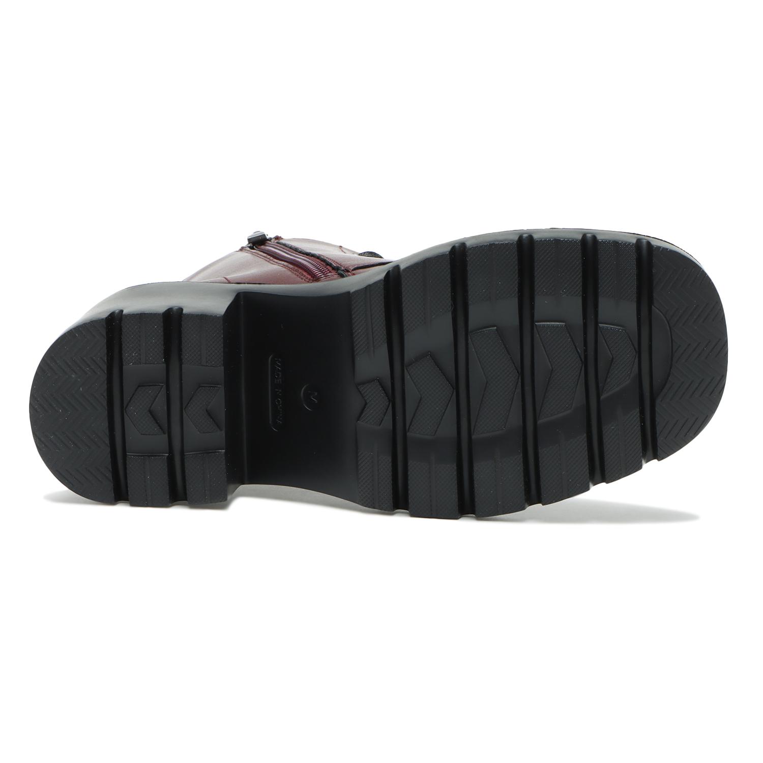 プラットレースアップブーツ 8 WINE レディース 【ABC SELECT】 エービーシーセレクト PL LACE UP 8