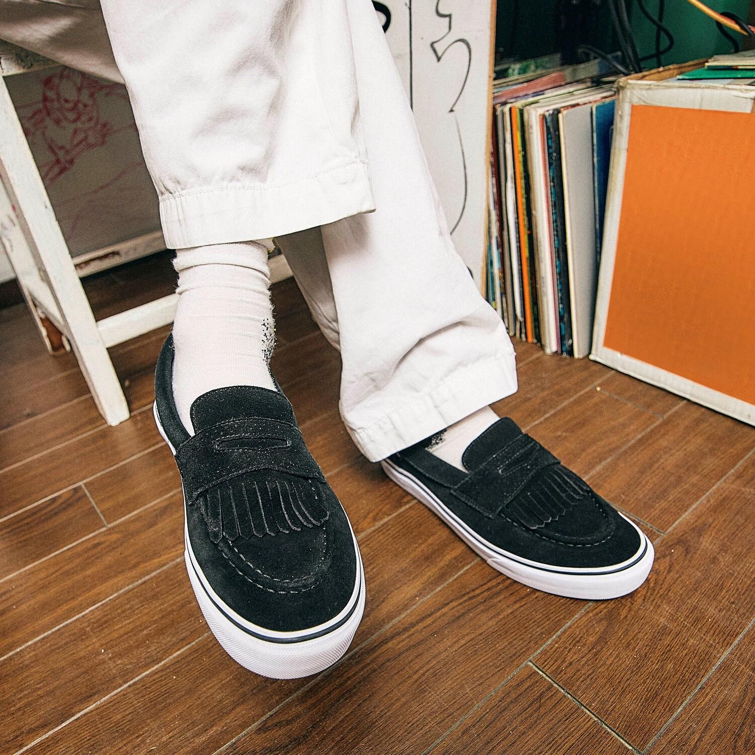 vans ローファー　レザー VANS】 ヴァンズ LOAFER ローファー V196CF BLACK/WHITE | ABC