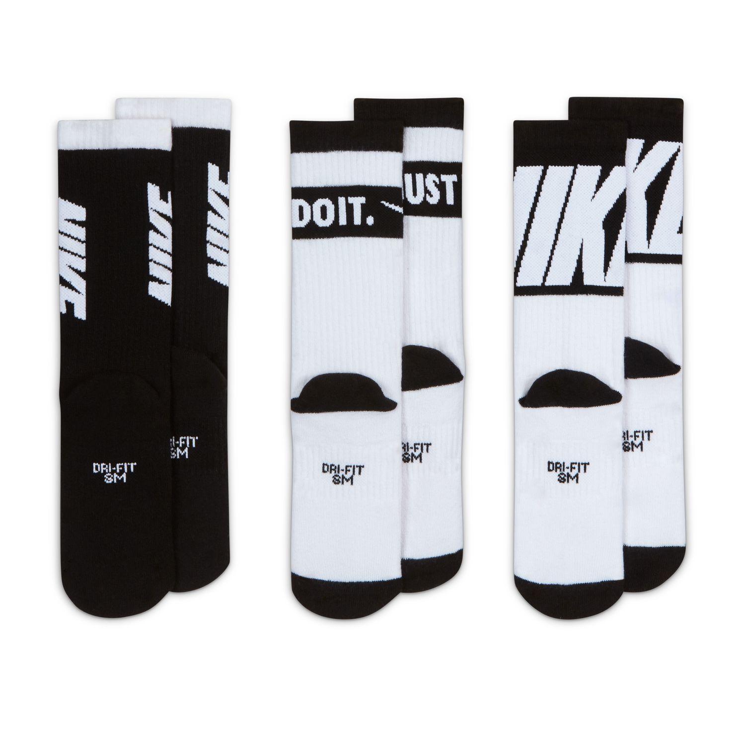 NIKE2点セット.26-28cm靴下&シューズケース キッズ 【NIKE】 ナイキ K EVERDAY CUSH CREW 3PR ソックス