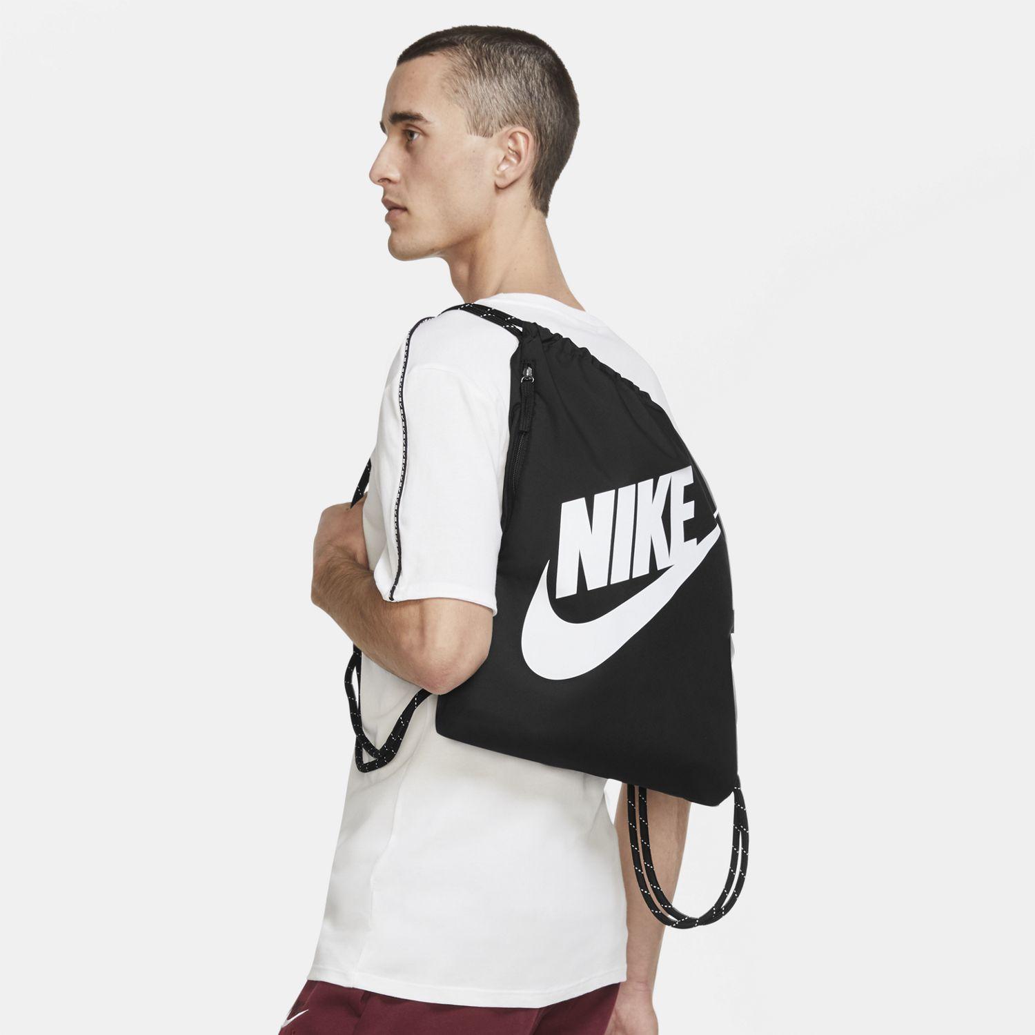 NIKE AIR FORCE 1 22.5cm ジュニアシューズ NIKE】 ナイキ HERITAGE DRAWSTRING バッグ DC4245 010BLACK/WHITE