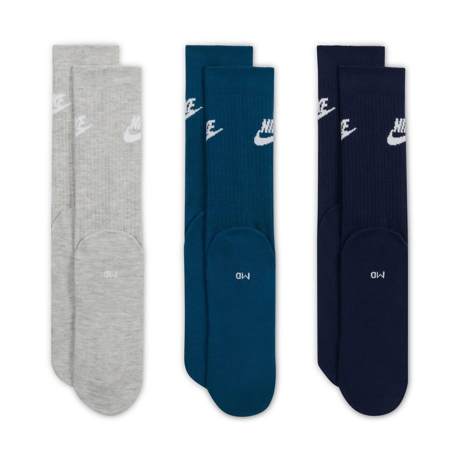 NIKE】 ナイキ U 3P ESS CREW SOCKS ソックス DX5025 912GRY/NVY/BLK