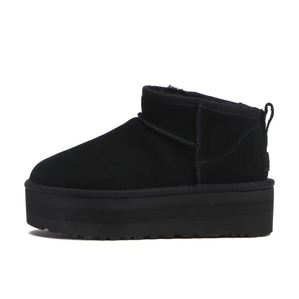 UGG ウィメンズ クラシック ウルトラ ミニ プラットフォーム ブラック 22cm