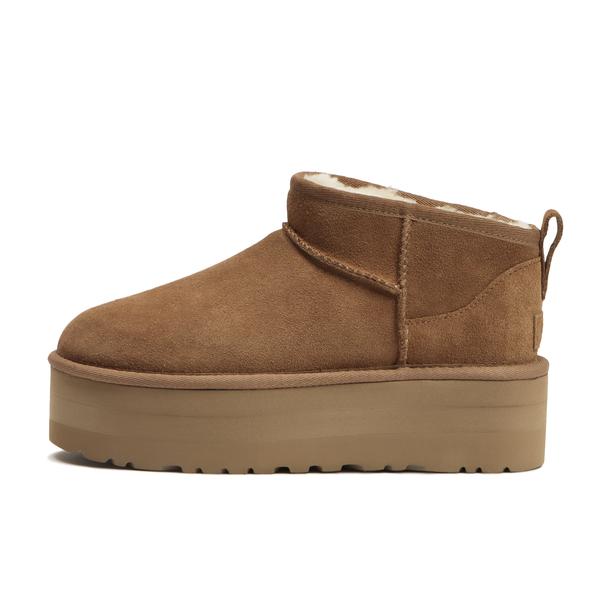 UGG ウィメンズ クラシック ウルトラ ミニ プラットフォーム ブラウン 22cm