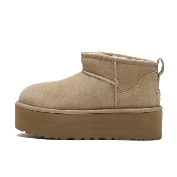 UGG ウィメンズ クラシック ウルトラ ミニ プラットフォーム ベージュ 22cm