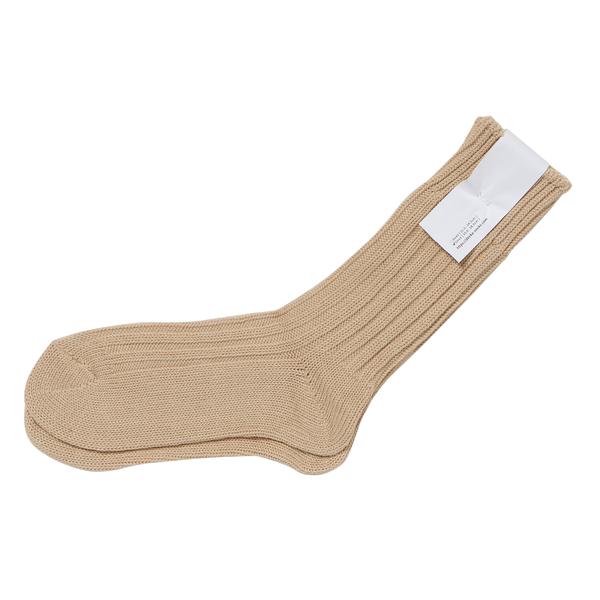 decka ケースド ヘビーウェイト プレーン ソックス ベージュ 1
