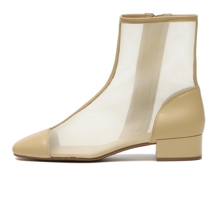 レディース 【ABC SELECT】 エービーシーセレクト TULLE BOOTS 3 チュールブーツ 3 W3026 YELLOW BEIGE M(23.5cm-)