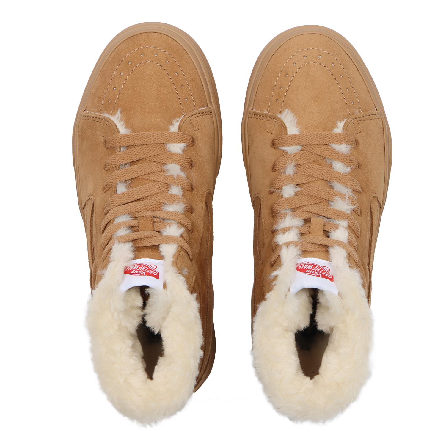 Vans スケートハイボア 3ソール CAMEL ファー付ハイカットスニーカー VANS】 ヴァンズ SK8-HI B.3SOLE スケートハイボア 3ソール V38CF B