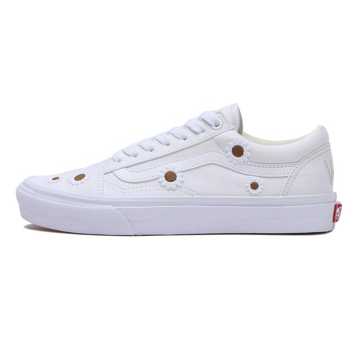 �yVANS�z ���@���Y OLD SKOOL �I�[���h�X�N�[�� V36CF EMB.F WHITE/FLOWER 5H(23.5cm)