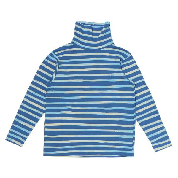 PORTER CLASSIC アーティスト ボーダー タートルネック ブルー L