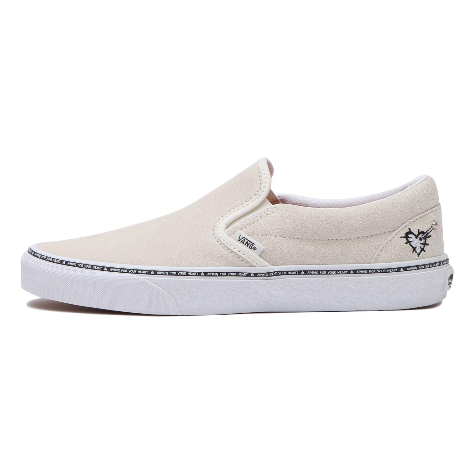 VANS バンズ スニーカー CLASSIC SLIP-ON AIMING 4 YOUR HEART LIGHT GRAY WHITE VN0A7Q5DBHE ≪VANS VALENTINE≫ 【VANS】 ヴァンズ CLASSIC SLIP-ON クラシック