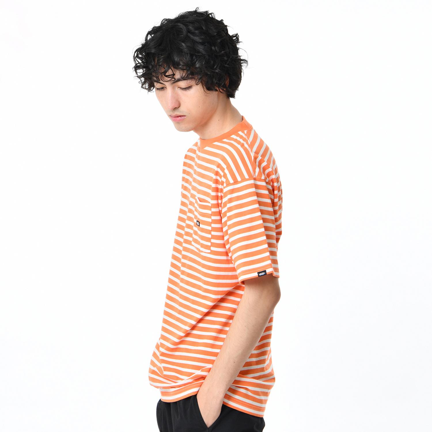 VANS】 ヴァンズ M Border TEE ショートスリーブ 123R1011800 ORANGE
