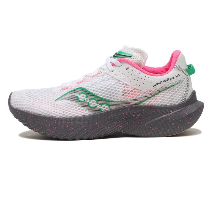 yz fB[X ySAUCONYz TbJj[ WMNS KINVARA 14 EBY Lo 14 S10823-85 WHITE/GRAVEL 8H(25cm)