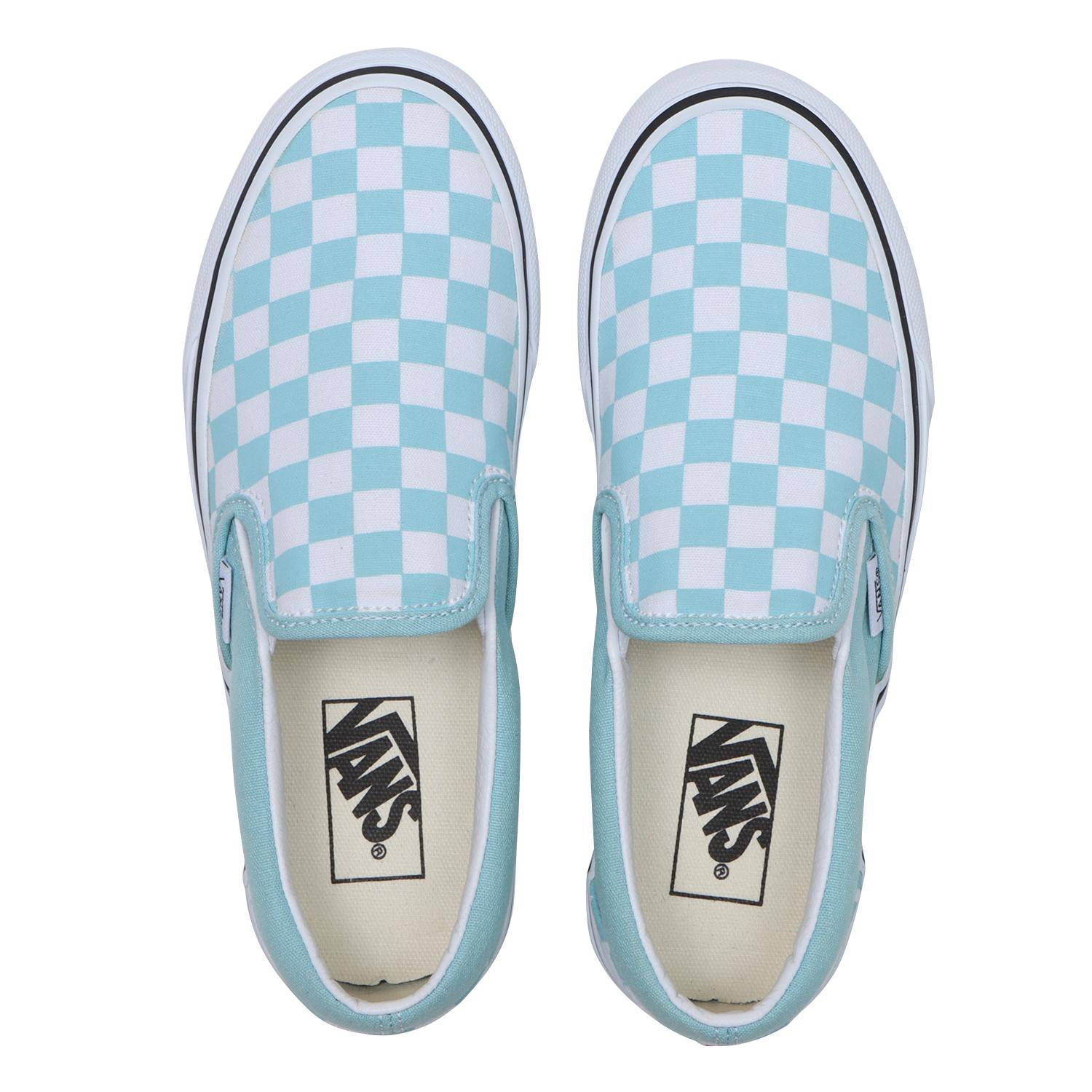【VANS】 ヴァンズ CLASSIC SLIP-ON CHK TRUE BLUE 国内発送 Vans Slip-On Checkerboard Skate Shoe - True Blue | Journeys