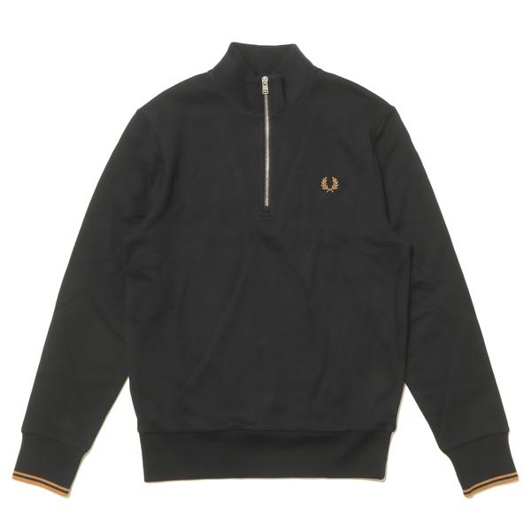 FRED PERRY ハーフジップ スウェットシャツ ブルー S