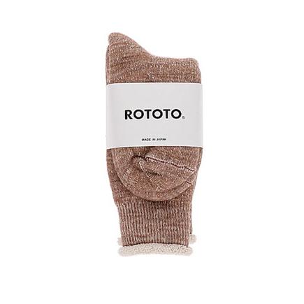 ROTOTO ロトト ダブルフェイスクルーソックス 202-R1001