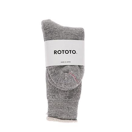 ROTOTO ロトト ダブルフェイスクルーソックス 202-R1001