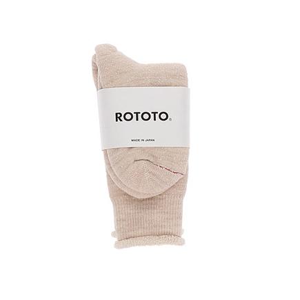 ROTOTO ロトト ダブルフェイスクルーソックス 202-R1001