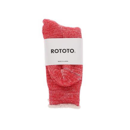 ROTOTO ロトト ダブルフェイスクルーソックス 202-R1001