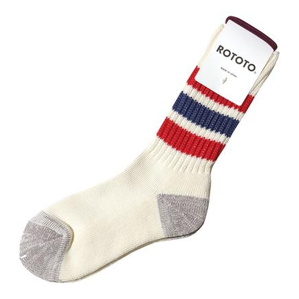 ROTOTO ロトト コースリブオールドスクールクルーソックス