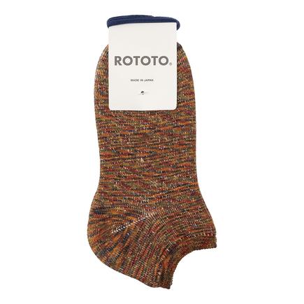 ROTOTO ワシパイルショートソックス カスリ