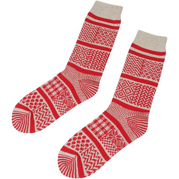  ROTOTO ROTOTO Multi Jacquard Crew Socks画像3
