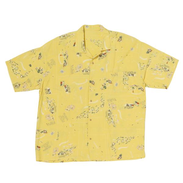 PORTER CLASSIC アロハシャツ フレンチフィルム イエロー M