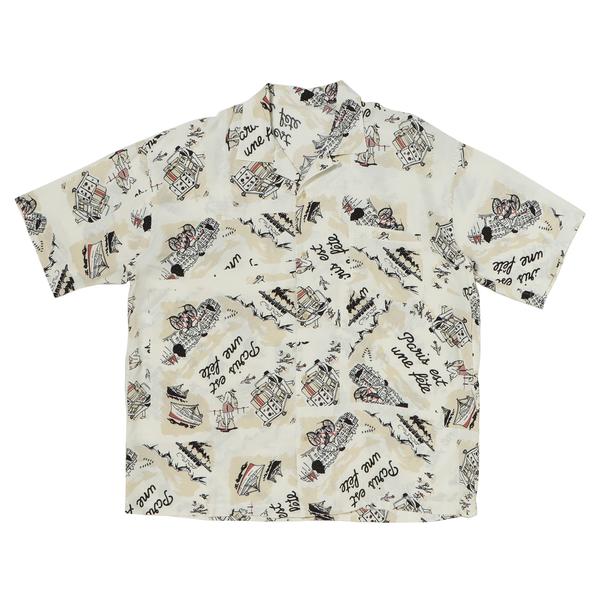 PORTER CLASSIC アロハシャツ パリ 「移動祝祭日」 ホワイト L