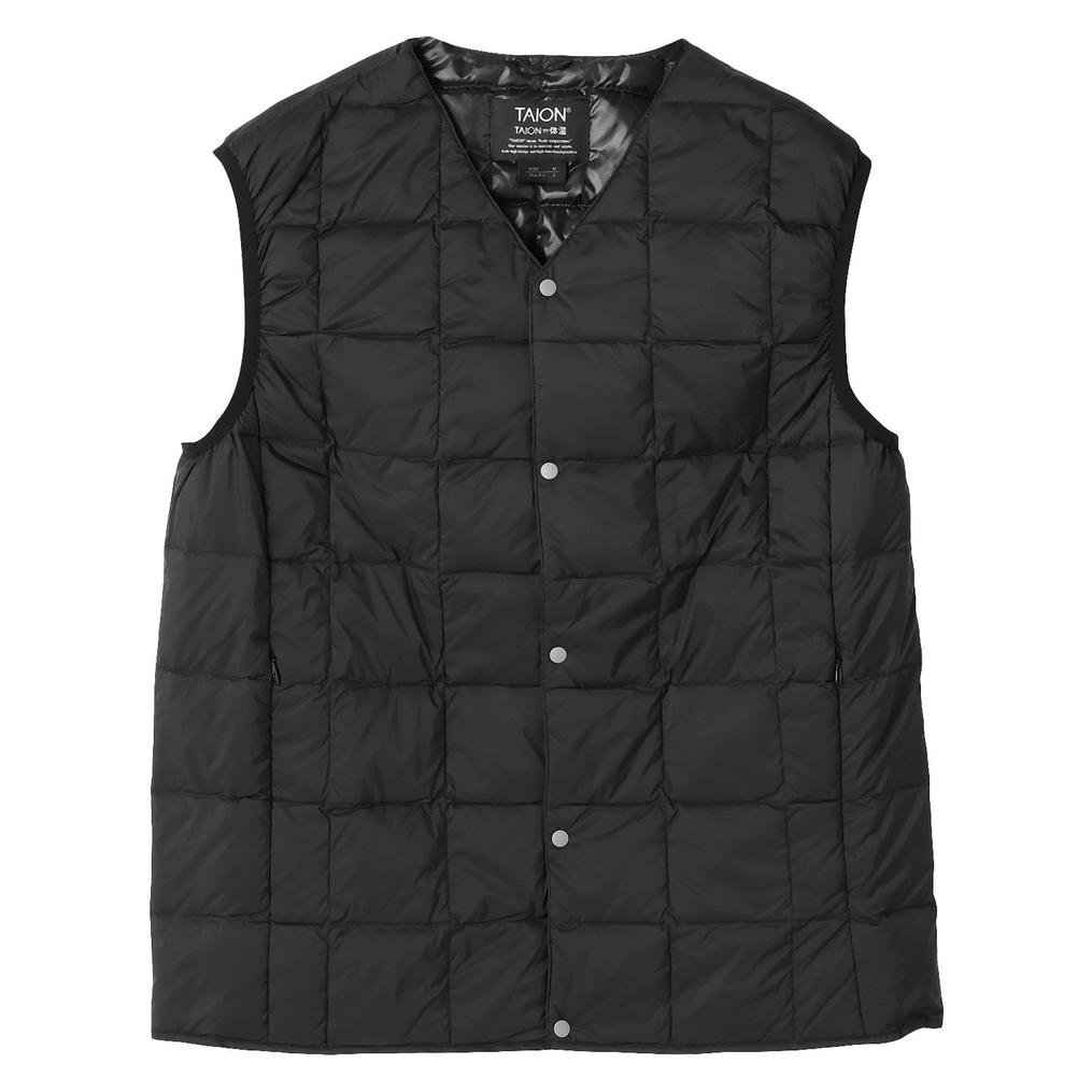  TAION TAION Basic V-Neck Button Inner Down Vest画像1