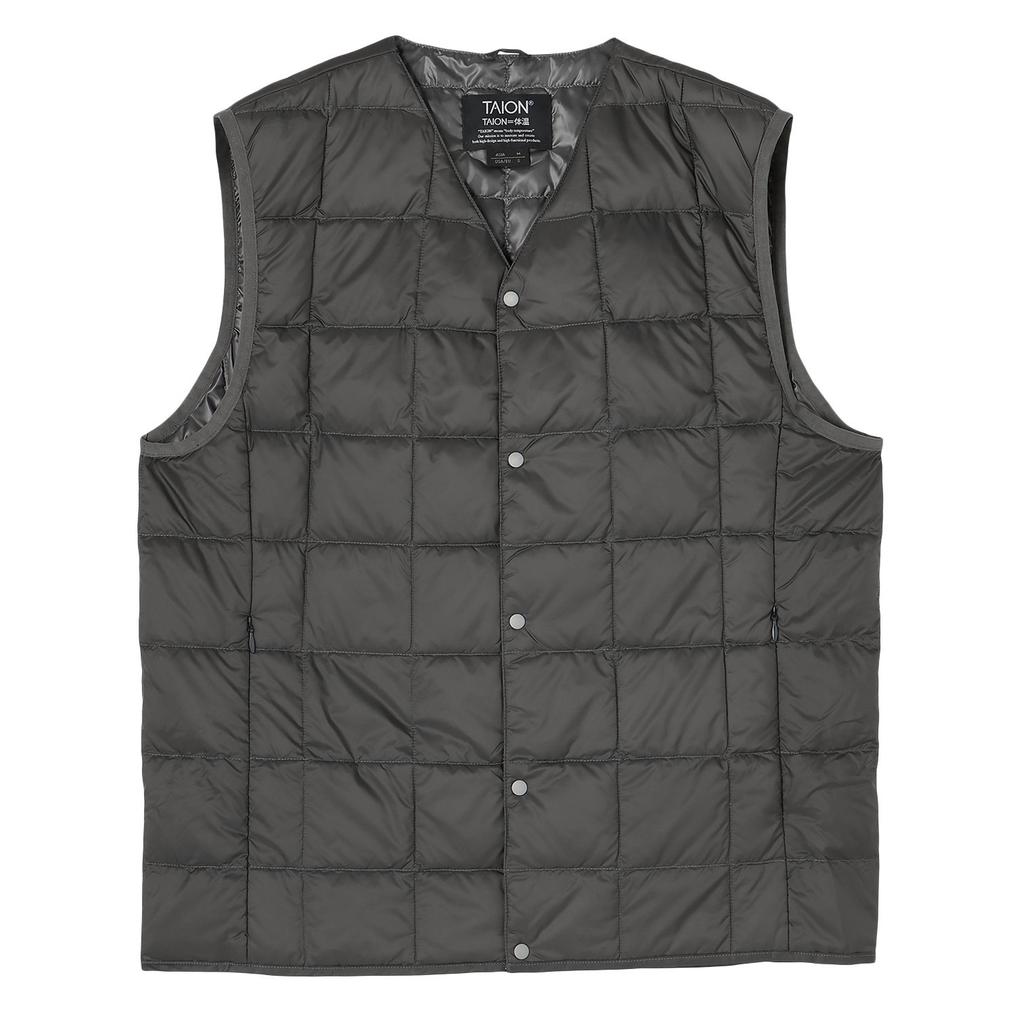  TAION TAION Basic V-Neck Button Inner Down Vest画像1