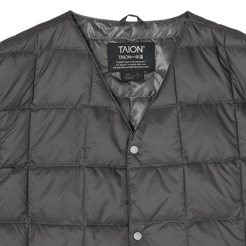 TAION TAION Basic V-Neck Button Inner Down Vest画像2