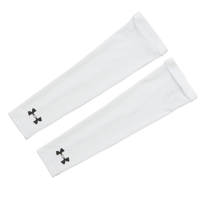 yUNDER ARMOURz A_[A[}[ HEATGEAR ARM SLEEVES 3490 H/G ARMX[u 1313490 100WHT/BLK L