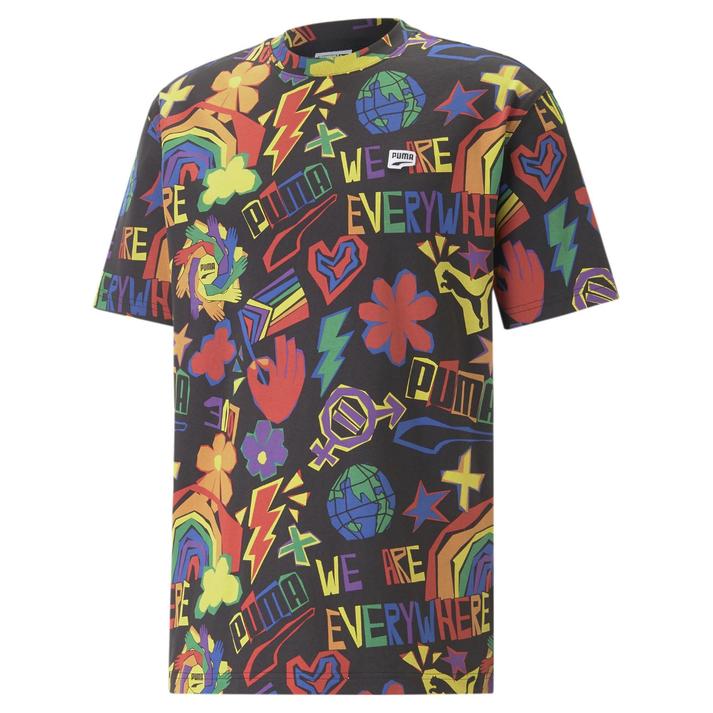 PUMA �V���[�g�X���[�u 01BLK/AOP